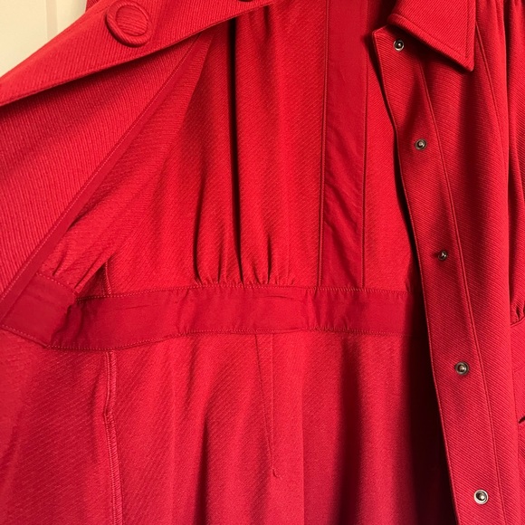 Cabi Spencer Jacket Collared Button Snap Front Knit Moulin Rouge Red Size Large - Picture 4 of 11